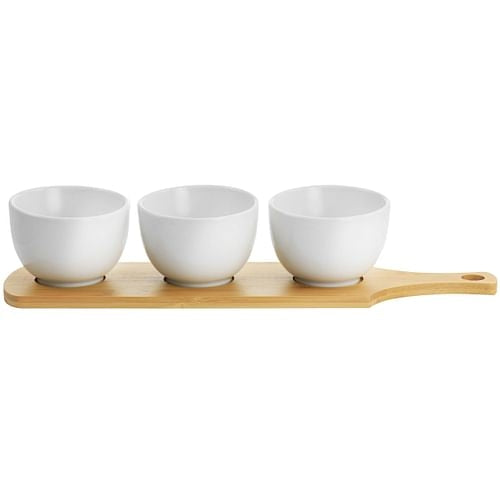 Gibson Elite Gracious Dining 4 Piece Fine Ceramic Tidbit Bowl Set with