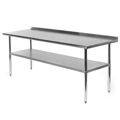 Stainless Steel 72 x 30 inch Kitchen Restaurant Prep Work Table with